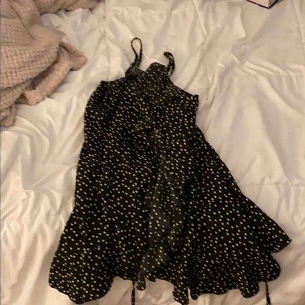 black and white dress